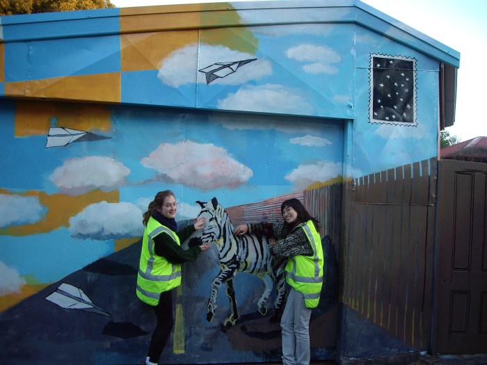 Ida Lawrence & Caitlin Hespe. Mural detail5
