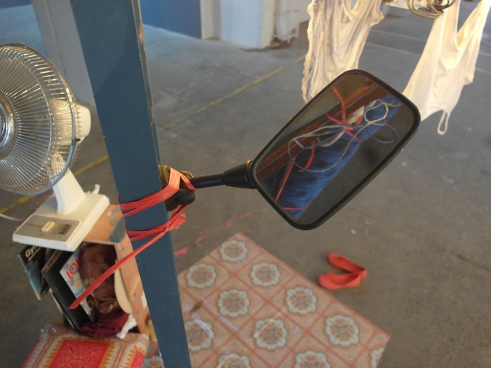 Mudik karena takut air 2013-2014 (detail) mixed media installation dimensions variable