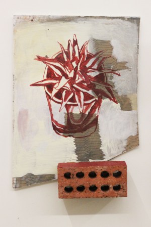 Arthur Parker, Untitled (Air vent with succulent and brick) 2013