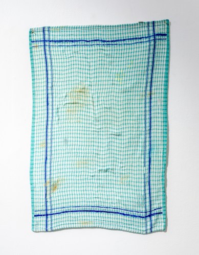 Third Drawer Down (acrylic on tea towel)