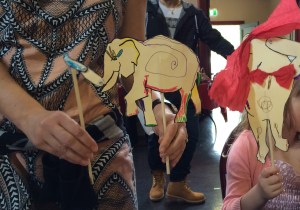 Elephant and Bow Tie Orangutan Wayang