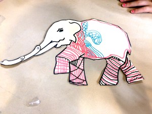 Pink Elephant Wayang
