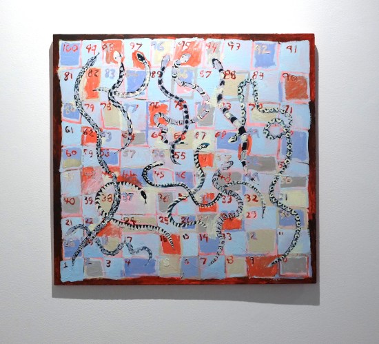 Fun Enough 2016 acrylic on ply, 58x60cm