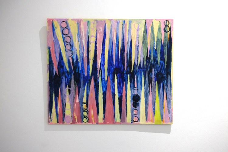 Long Enough 2016 acrylic on ply, 50 x 60cm