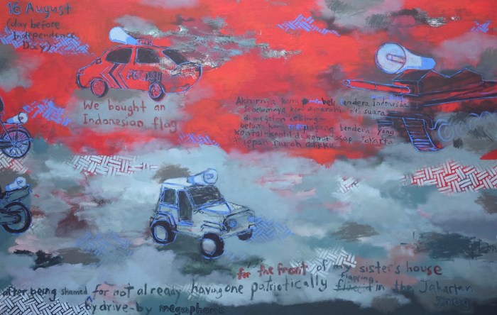 Ida Lawrence, On Patriotism 2018 acrylic on canvas 107x168cm.JPG