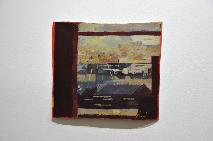 Ida Lawrence, 6.25 a.m. Brisbane Airport 2019 acrylic on unstretched canvas, 27x30cm. Nolan Murphy.JPG