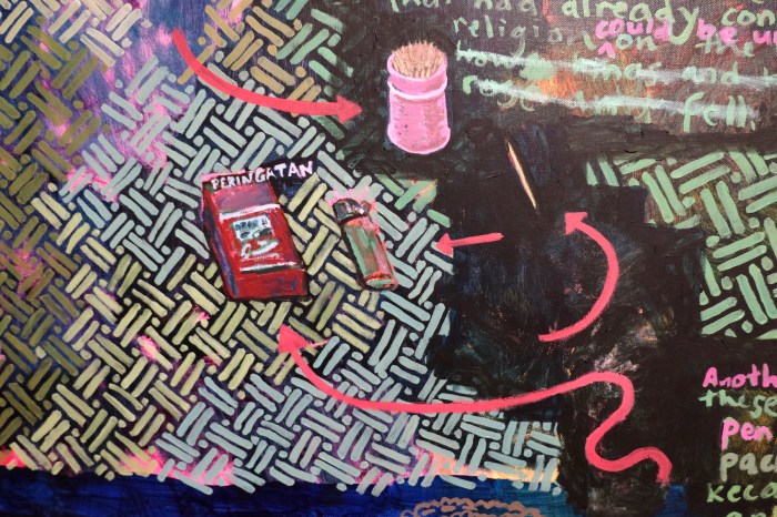  Ida Lawrence, A village and surrounds I (maps and props) 2019 detail2.JPG